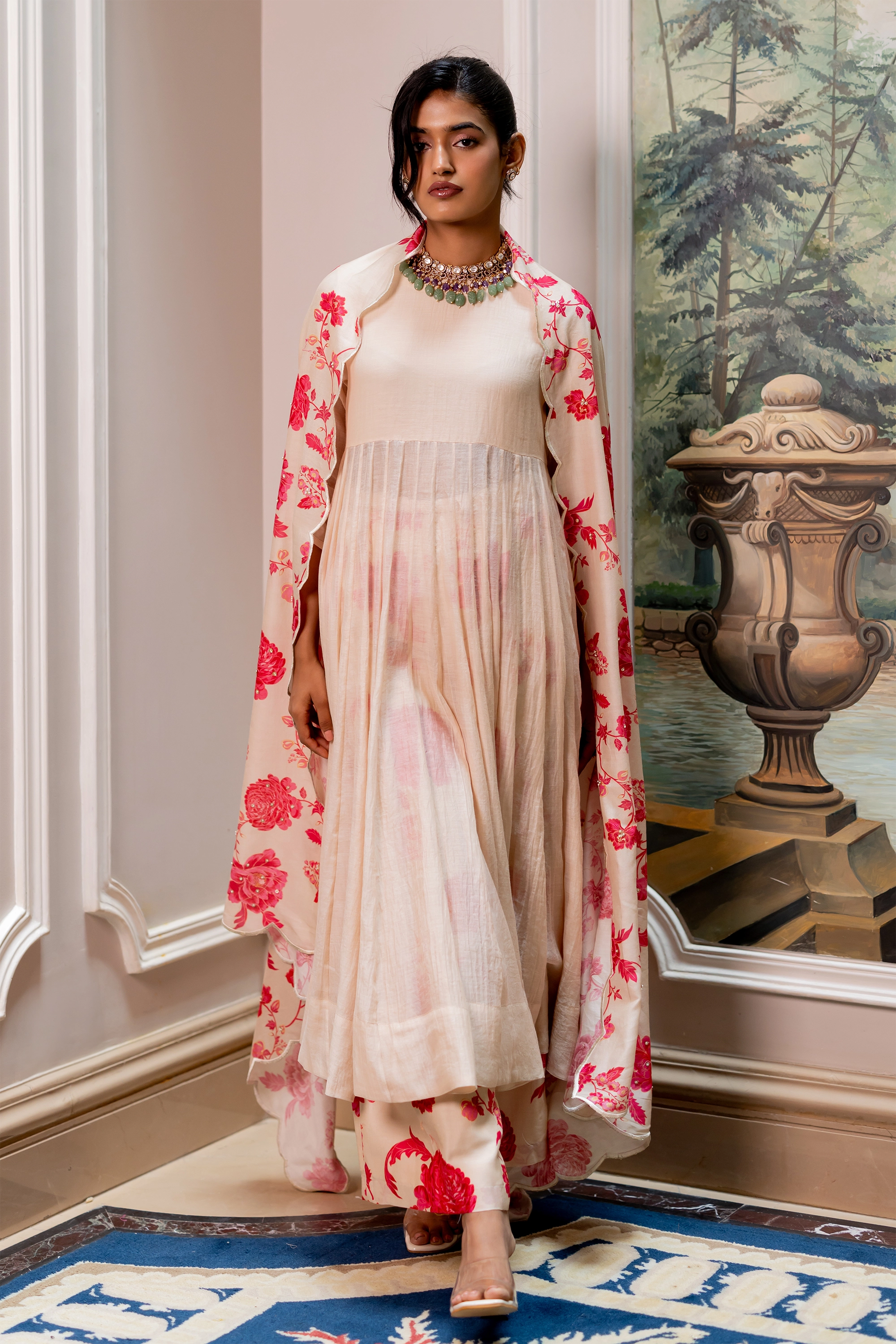 LAUREL ANARKALI SET  OFF WHITE  paulmiandharsh