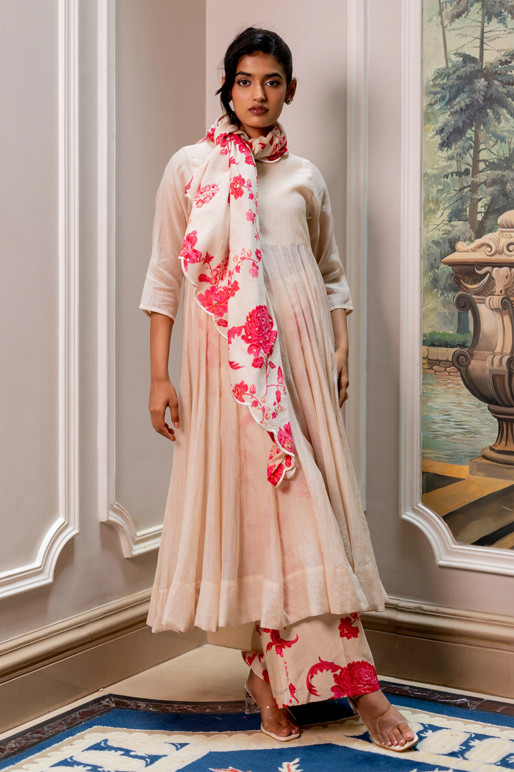 LAUREL ANARKALI SET – OFF WHITE