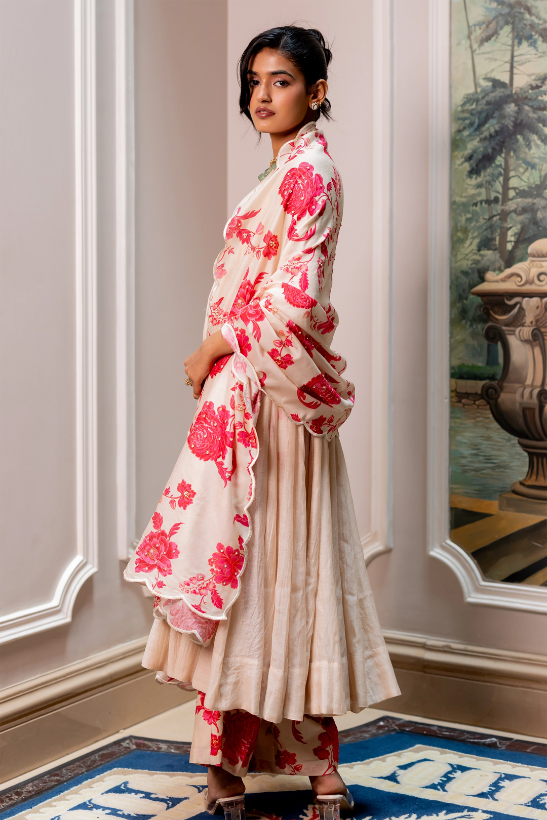 LAUREL ANARKALI SET – OFF WHITE