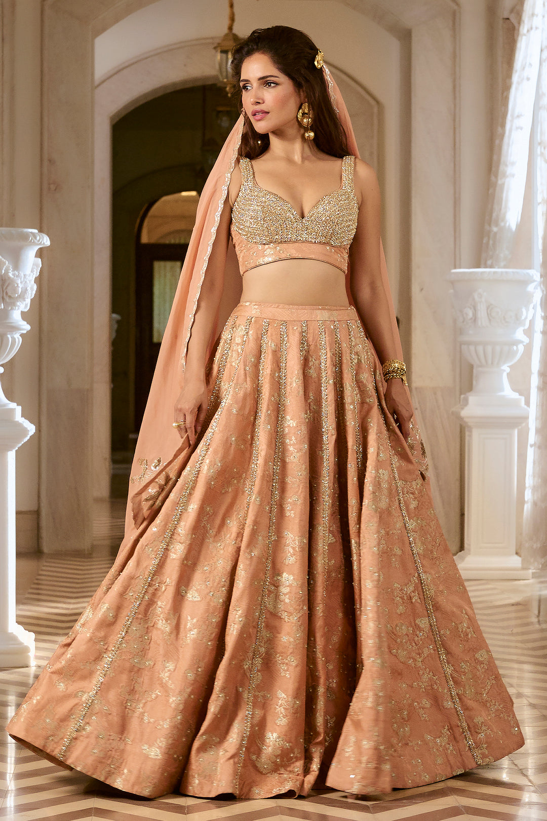 ADELE LEHENGA SET – ONION PINK