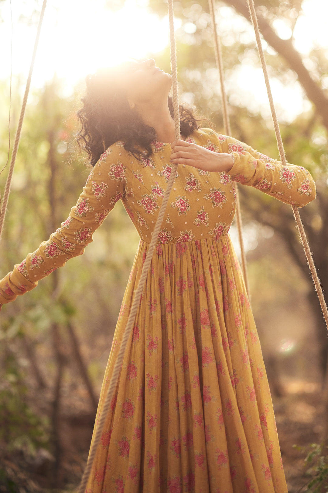 HARLOW ANARKALI SET – YELLOW