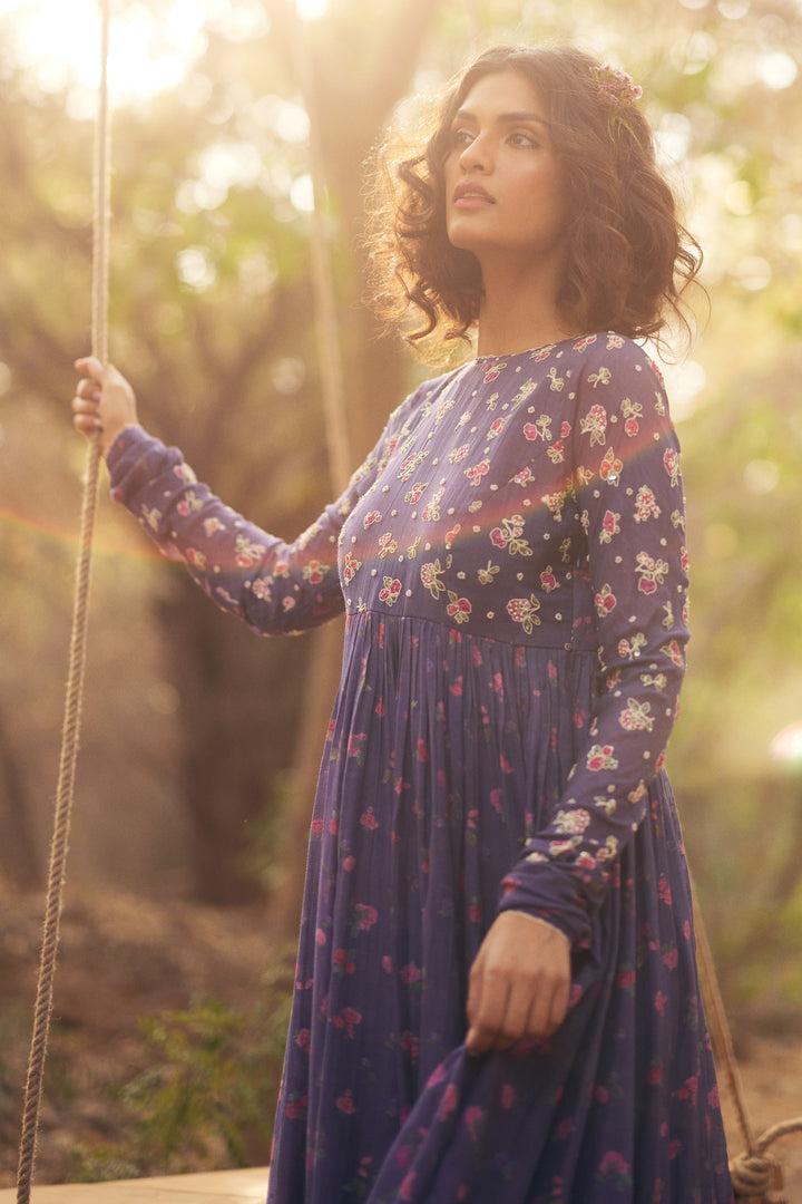 HARLOW ANARKALI SET – GRAPE