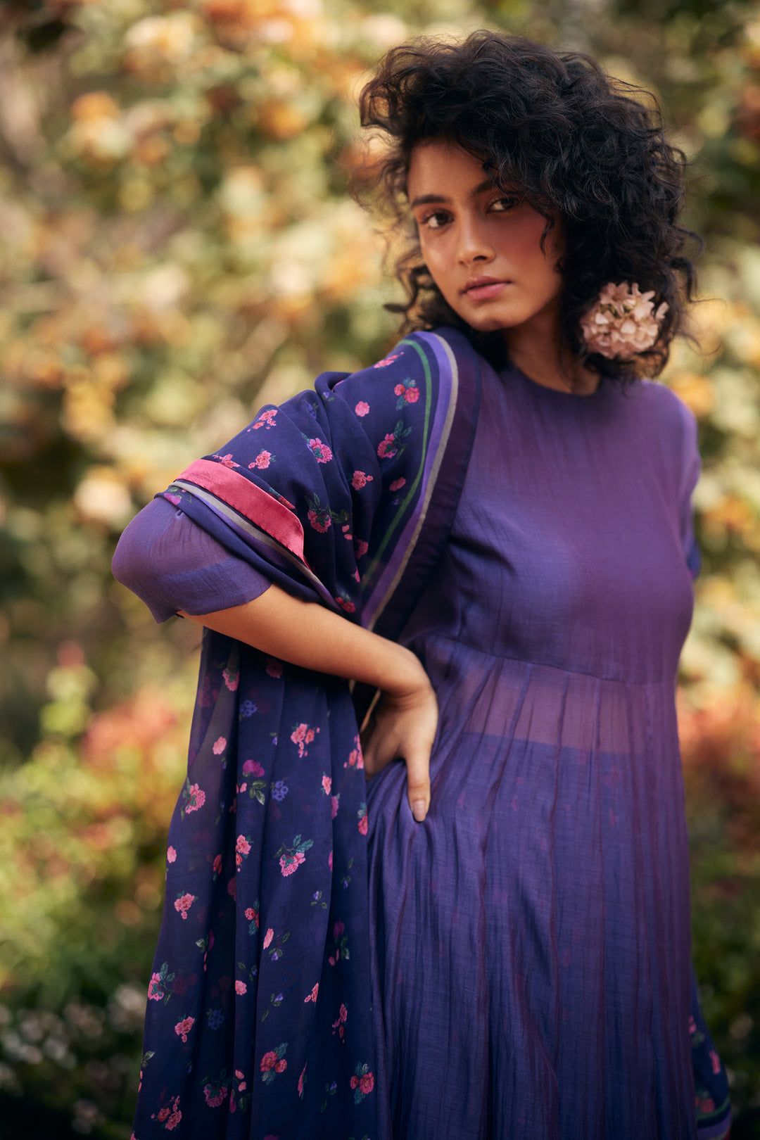 LAUREL ANARKALI SET – GRAPE