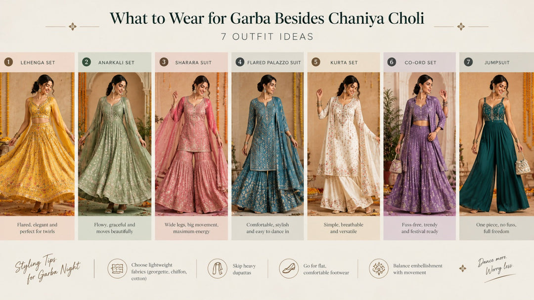What to Wear for Garba Besides Chaniya Choli: 7 Outfit Ideas