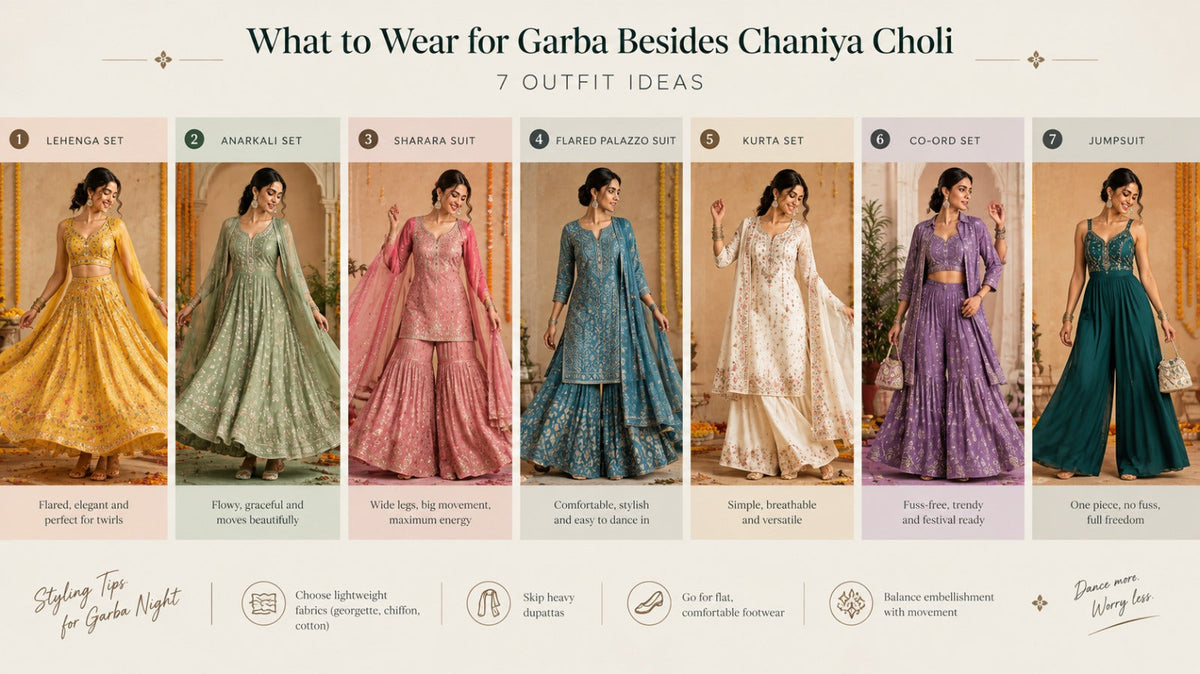 What to Wear for Garba Besides Chaniya Choli: 7 Outfit Ideas