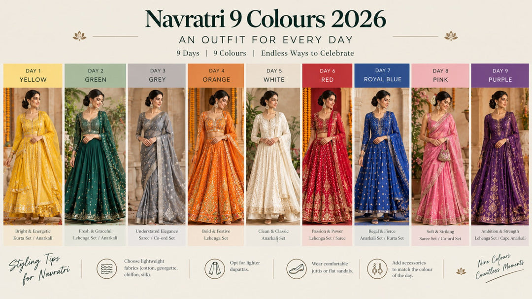 Navratri 9 Colours 2026: An Outfit for Every Day