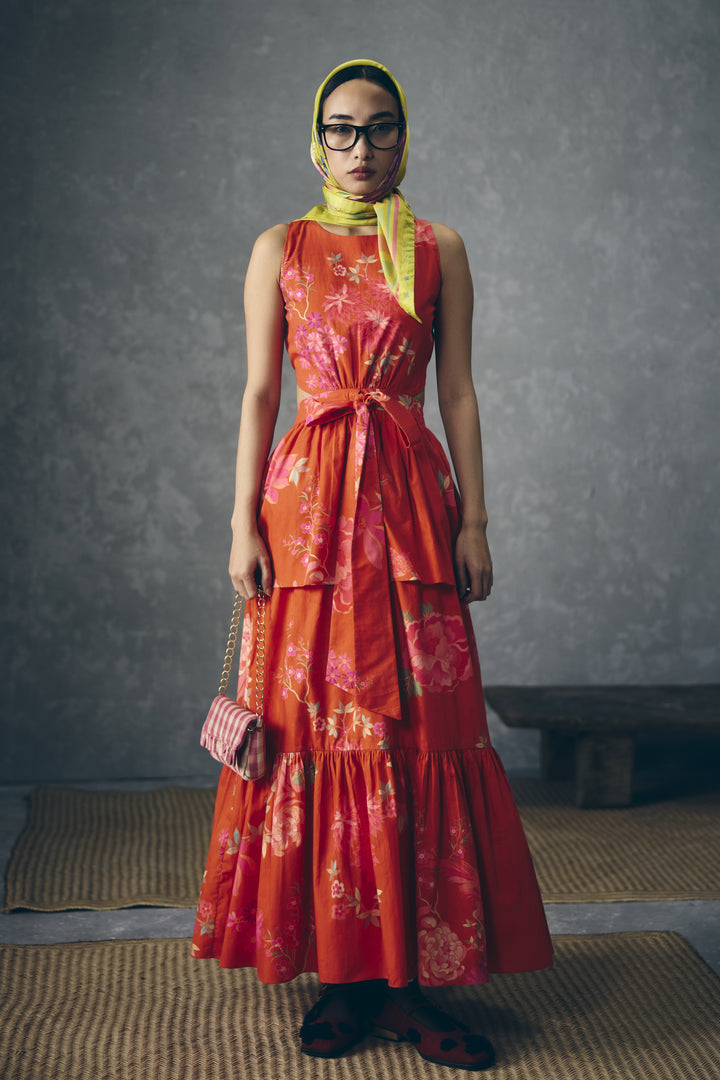 Selora dress - RUST ORANGE