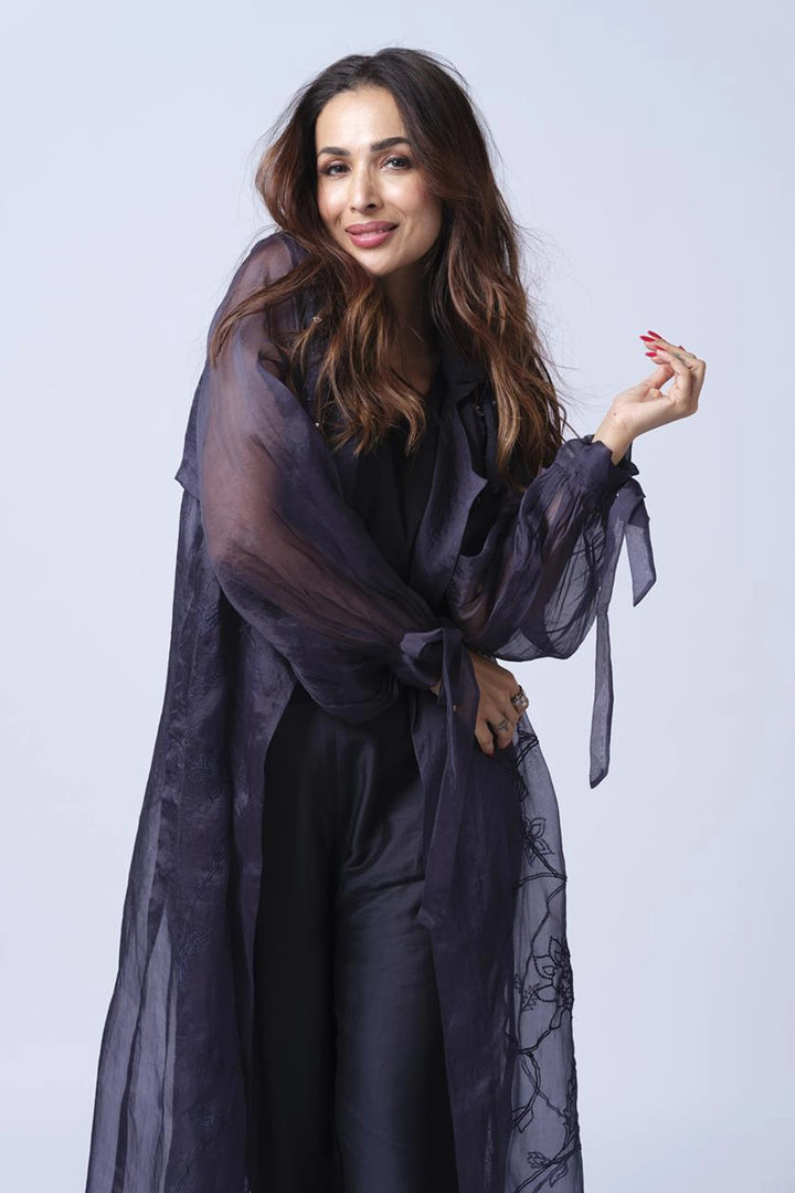 Malaika Arora in the Nami jacket set - NAVY BLUE