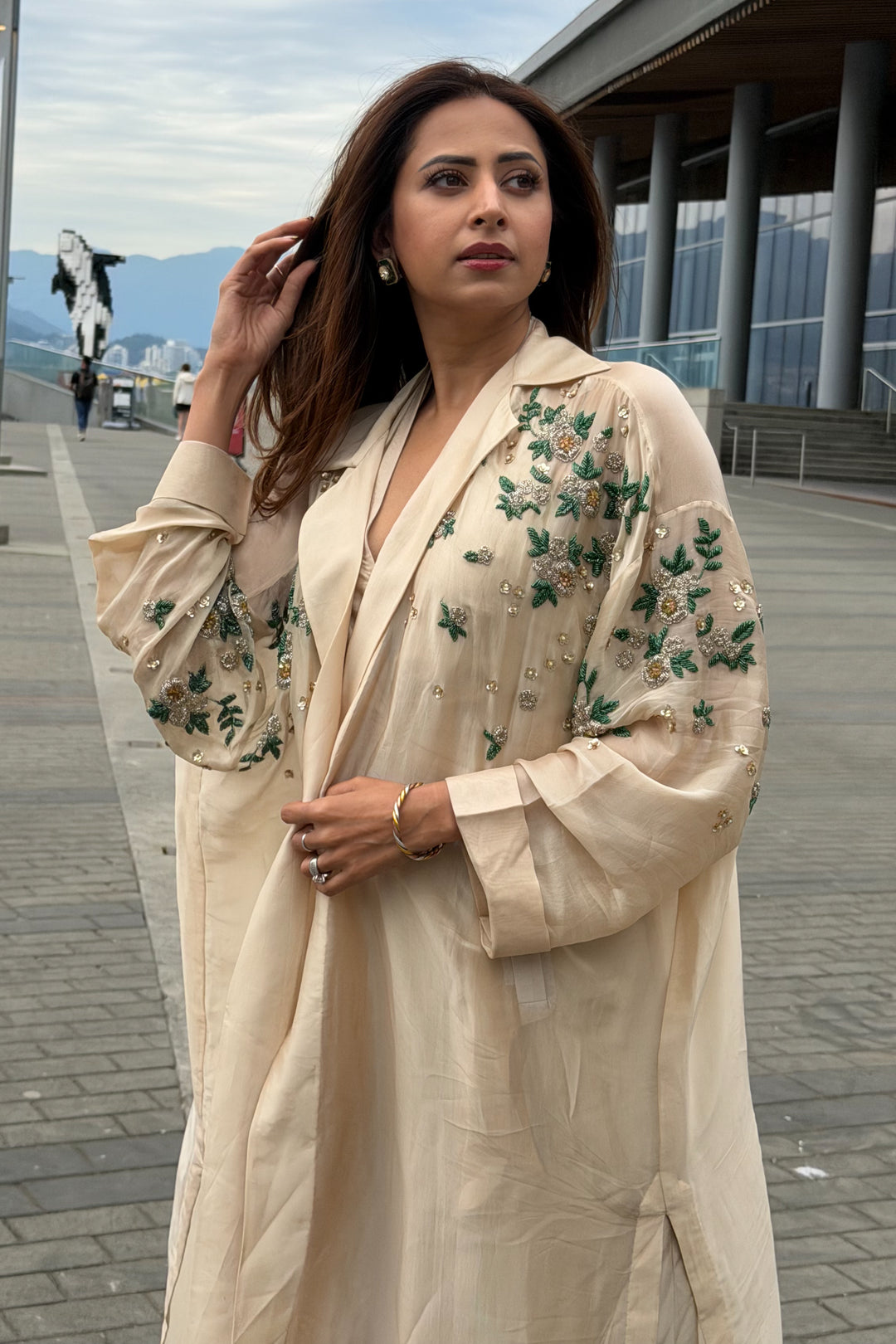 Shargun Mehta in the Shinju jumpsuit set - IVORY