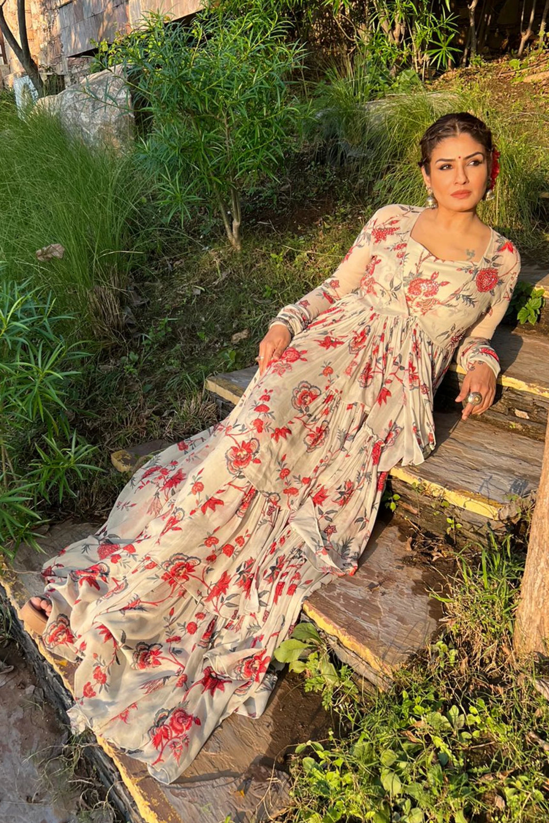 Raveena Tandon in the SANVI MAXI JACKET SET