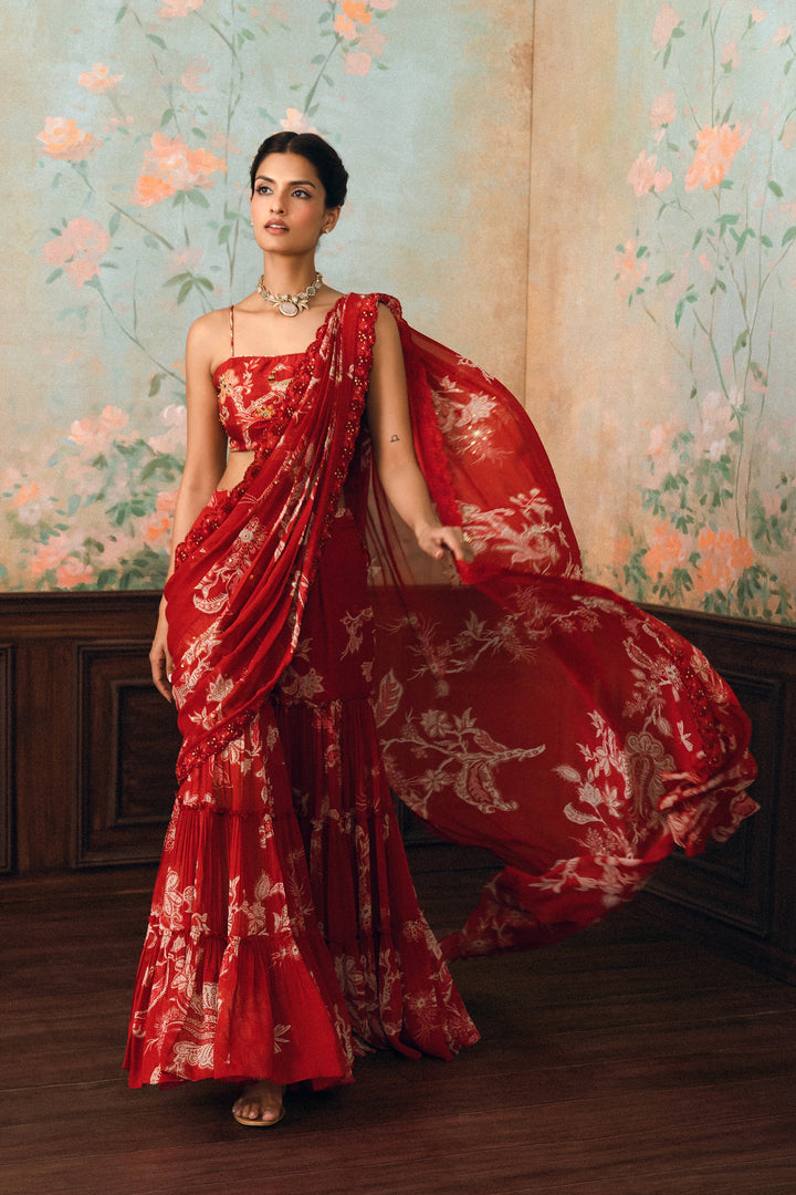 Zia Sharara saree set