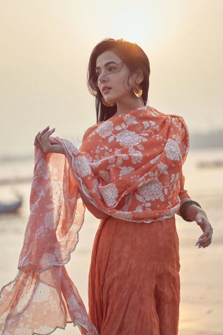 Sonal Chauhan in the LIVA ANARKALI SET – RUST