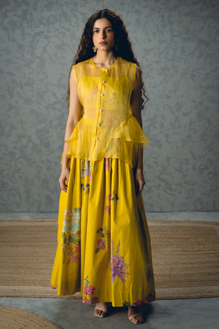 Alina skirt set-YELLOW