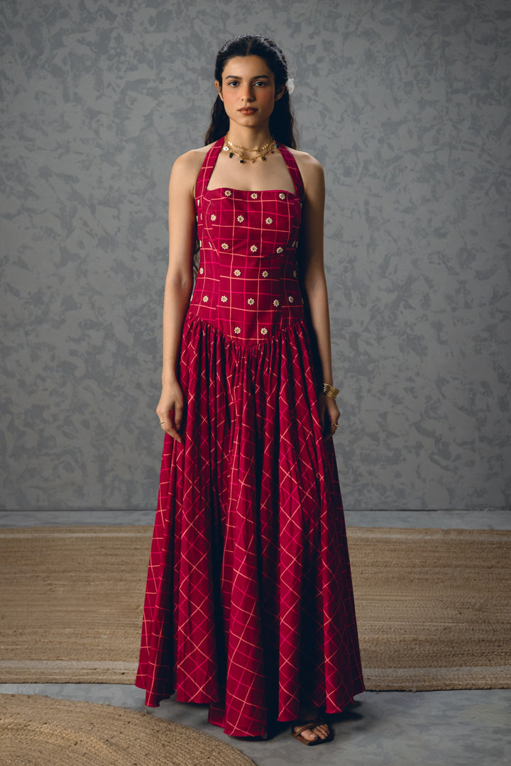 Akari dress- MAROON