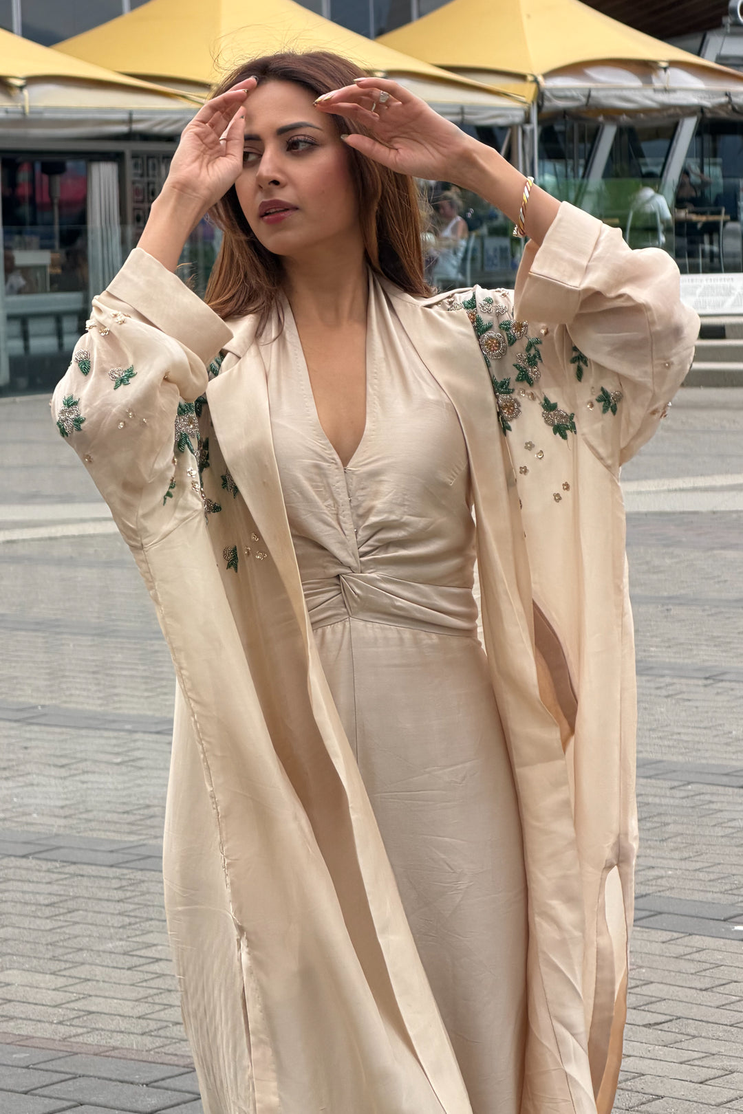 Shargun Mehta in the Shinju jumpsuit set - IVORY