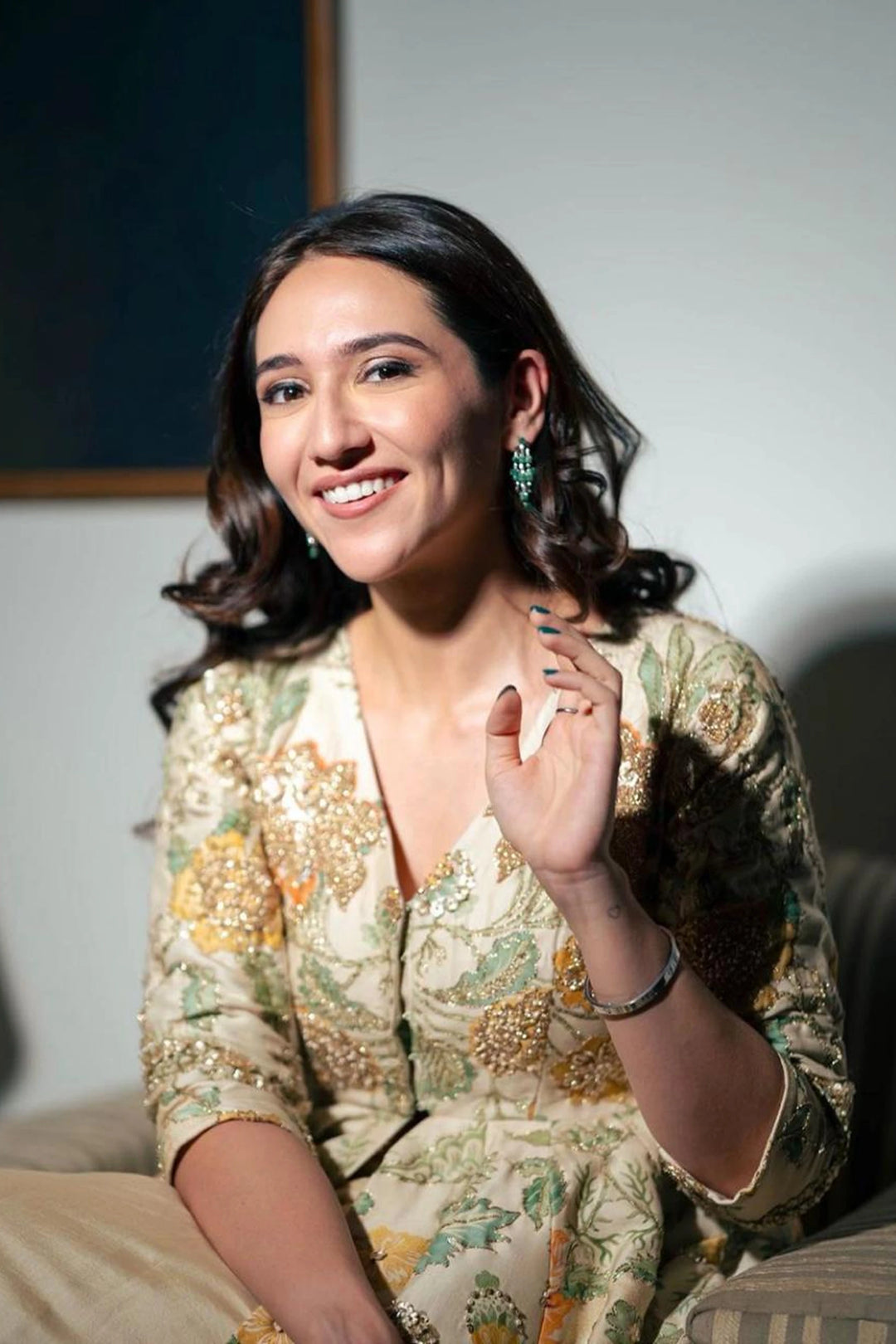 Sahiba Bali in the OLIVIA PEPLUM SET