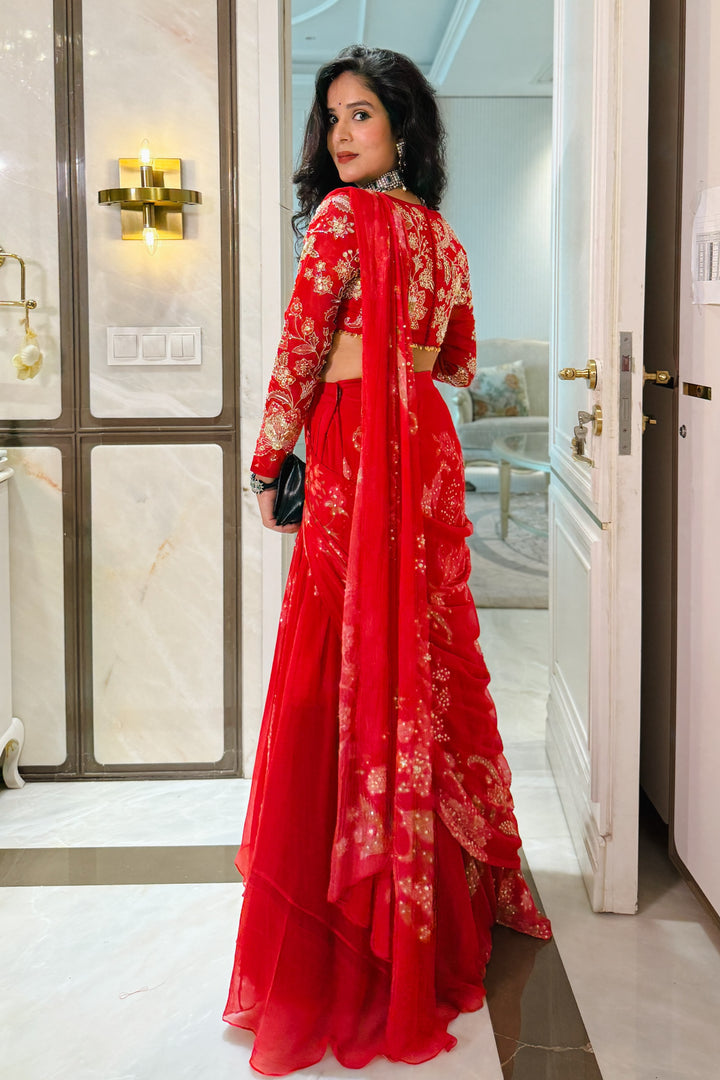 Ruby Saree set