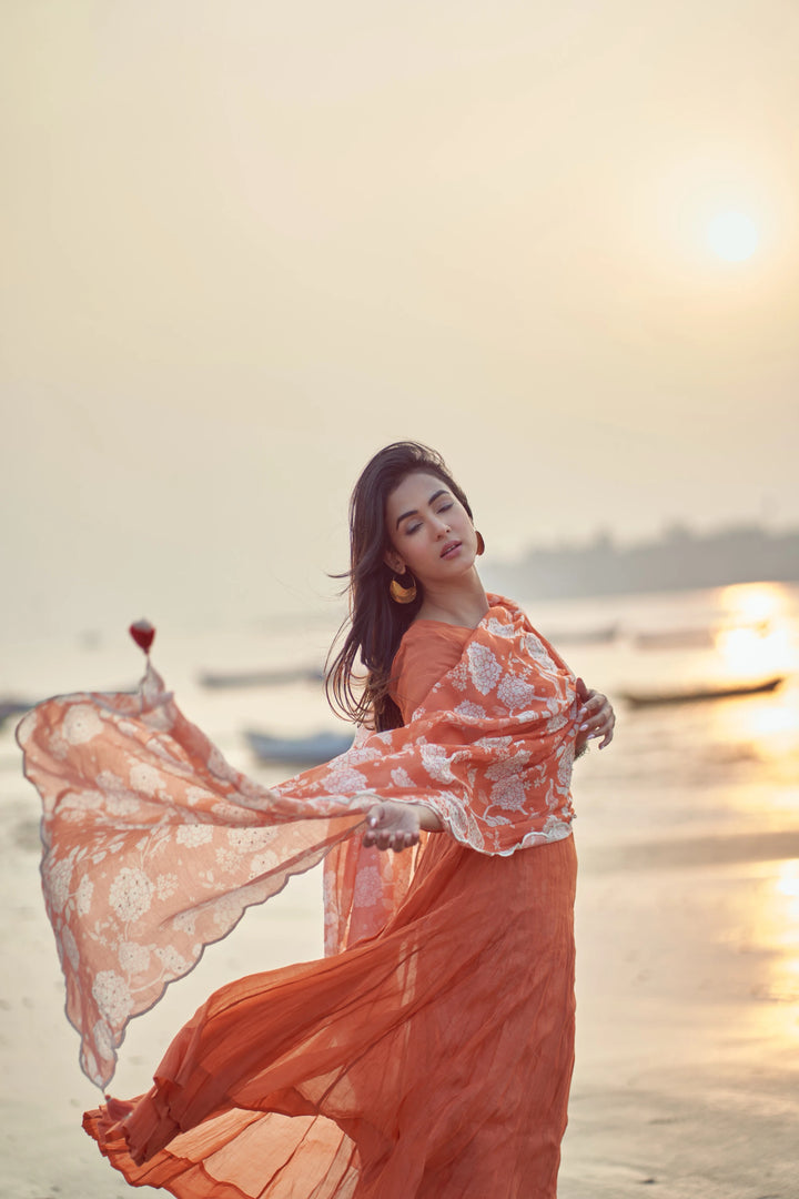 Sonal Chauhan in the LIVA ANARKALI SET – RUST