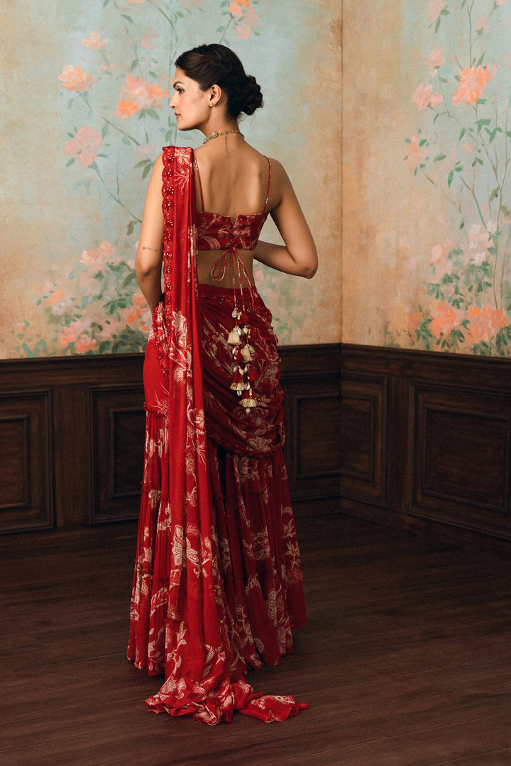 Zia Sharara saree set