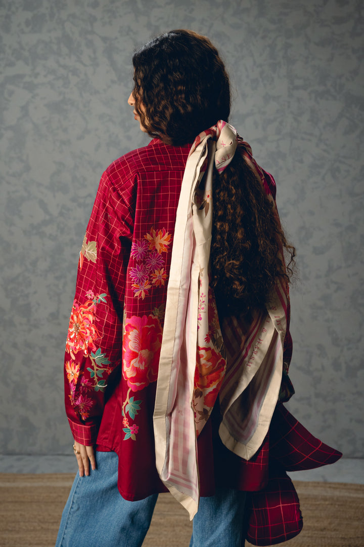 Jade shirt- BURGANDY