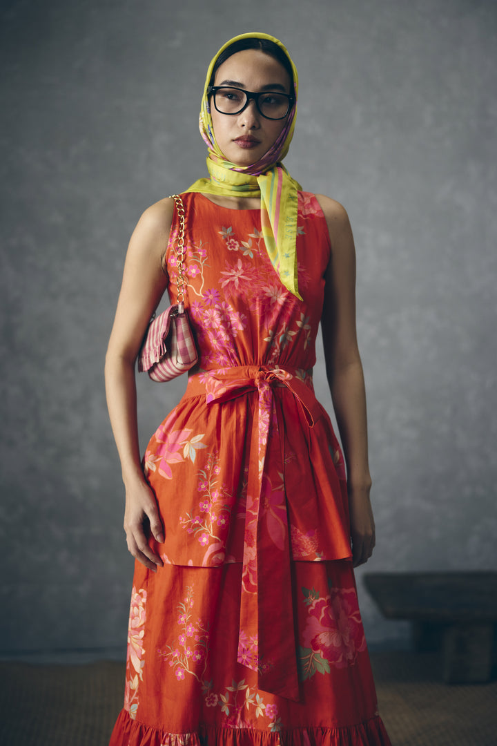 Selora dress - RUST ORANGE