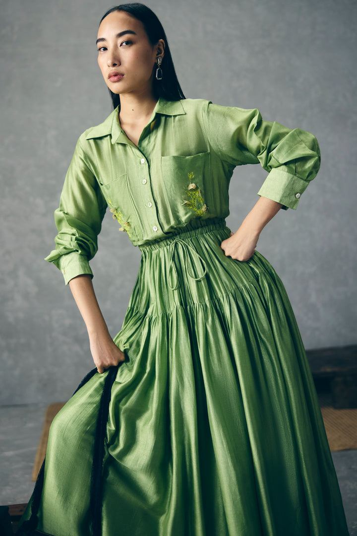 Elina dress - GREEN