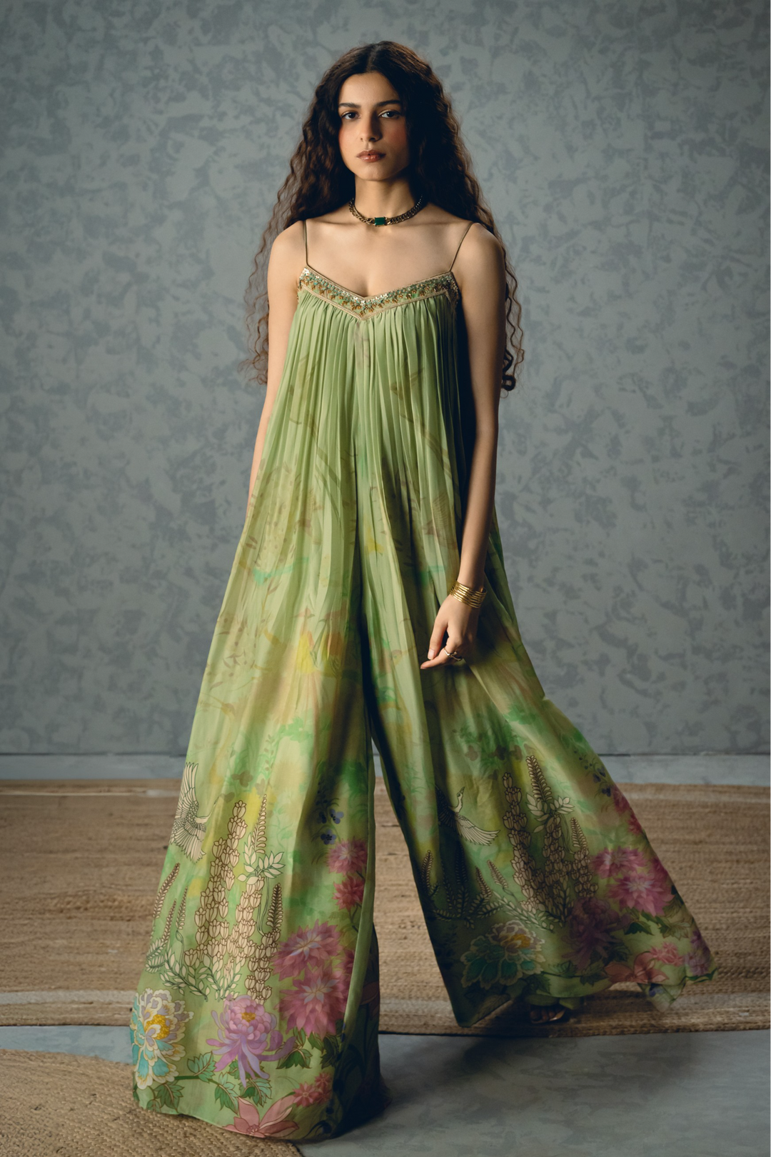Yume jumpsuit set - PISHTA GREEN