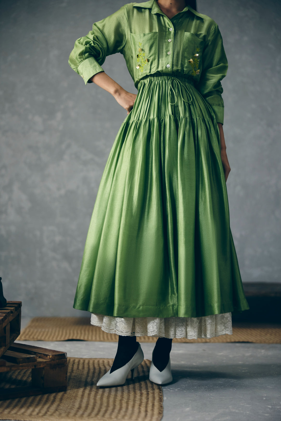 Elina dress - GREEN