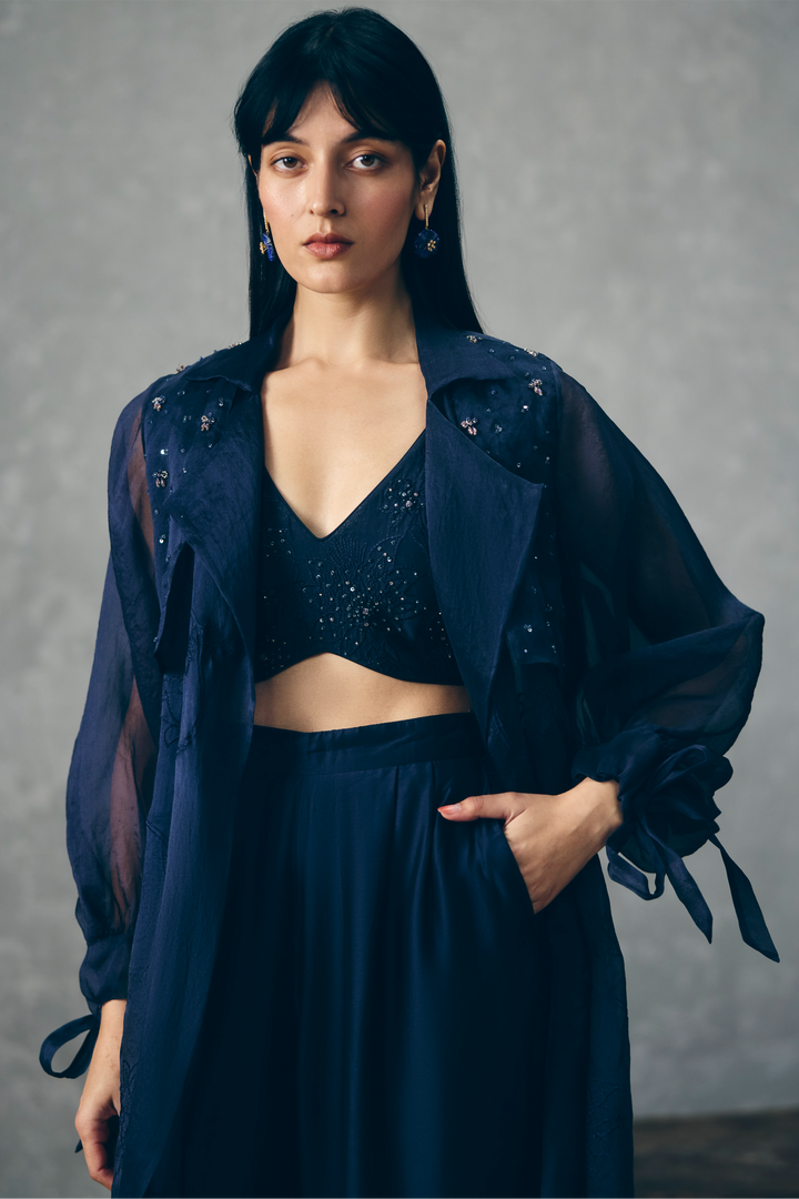 Nami jacket set - NAVY BLUE
