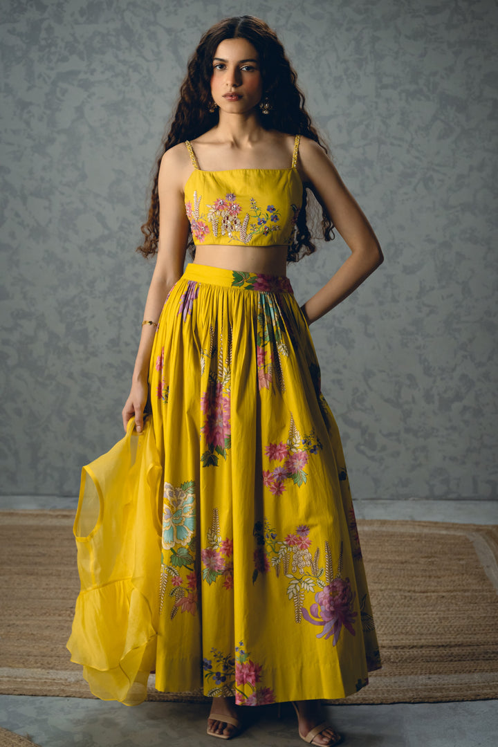 Alina skirt set-YELLOW