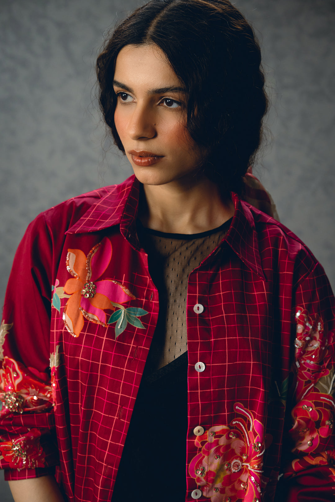 Jade shirt- BURGANDY