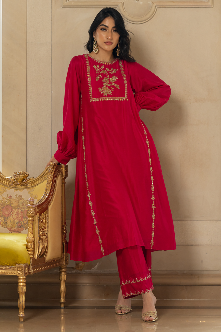 ZAYRA KURTA SET – PINK