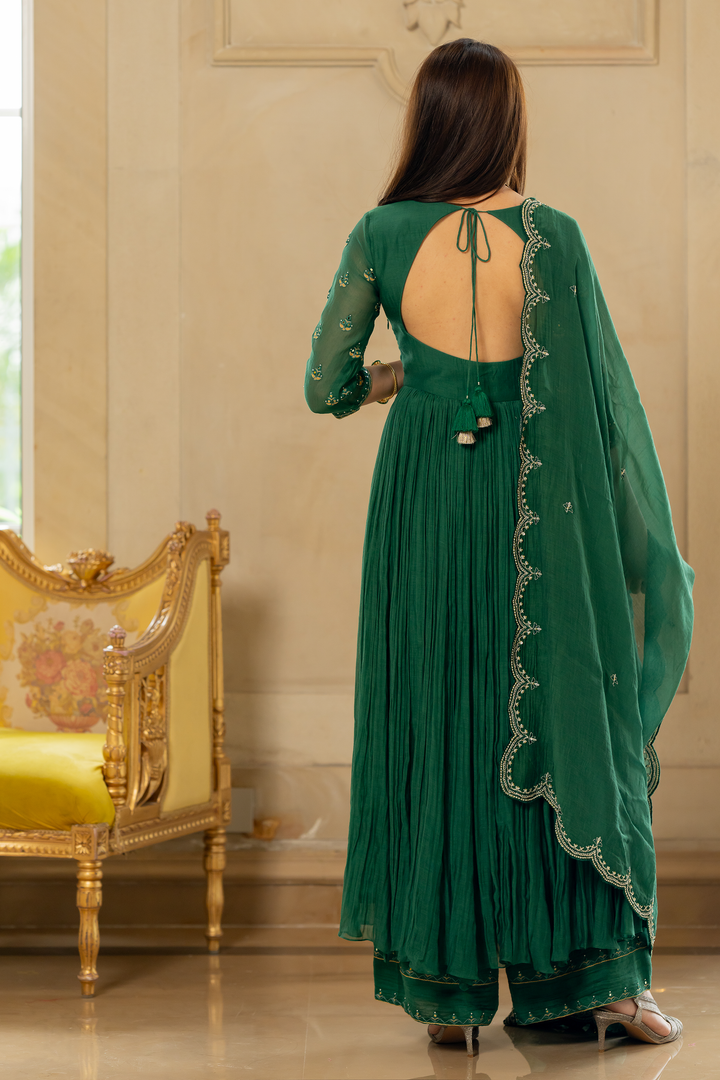 LARISSA ANARKALI SET – GREEN