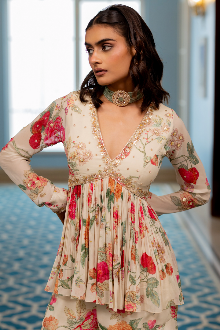 KEEVA PEPLUM SET