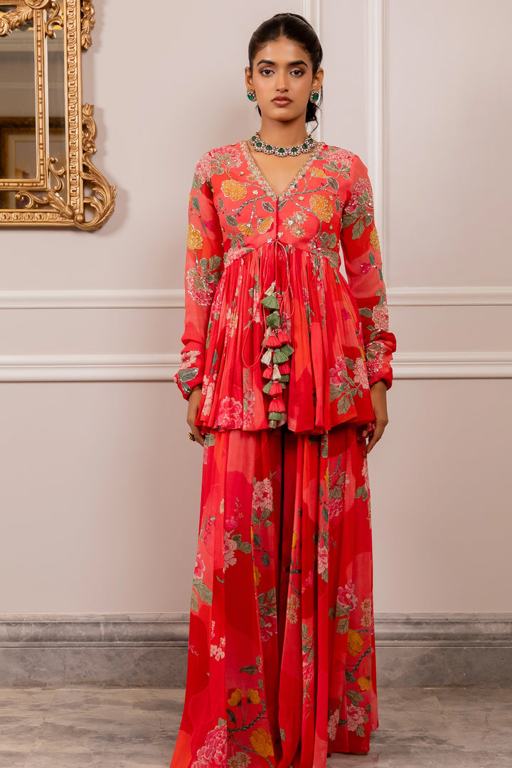 RISHA PEPLUM SET – MULTICOLOUR