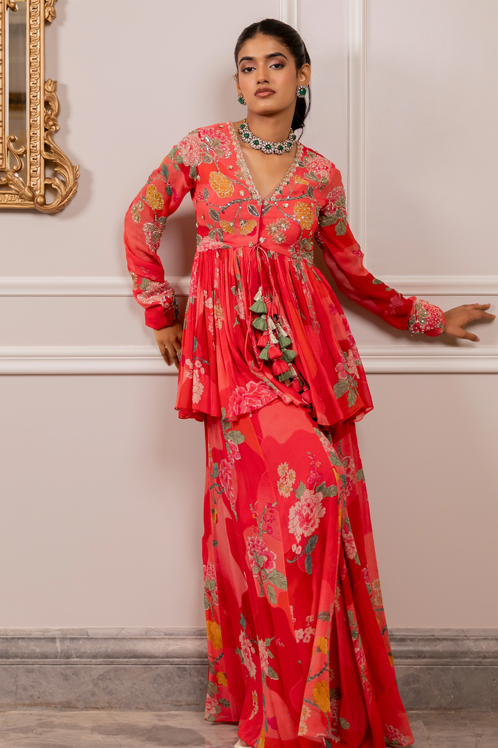 RISHA PEPLUM SET – MULTICOLOUR