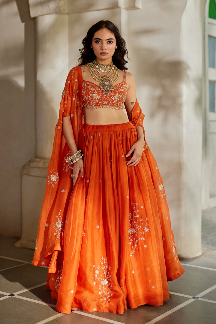 SARA CAPE LEHENGA SET