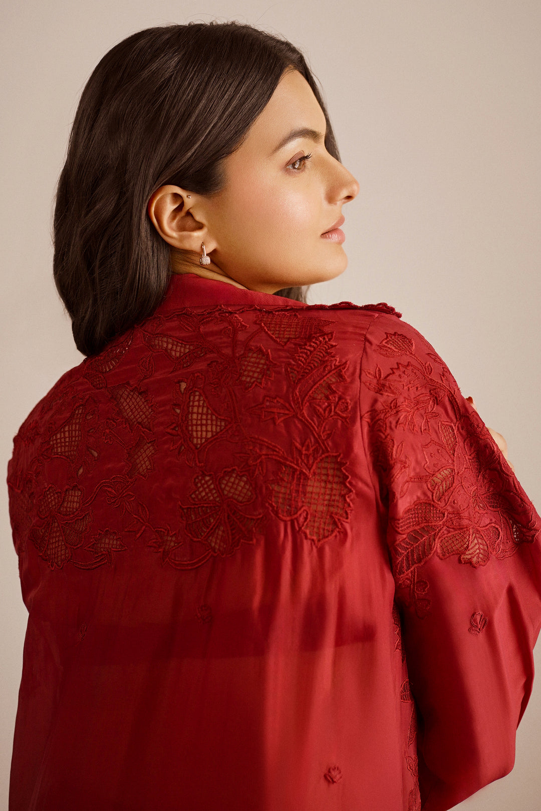 ANTOINETTE JACKET SET – CRIMSON