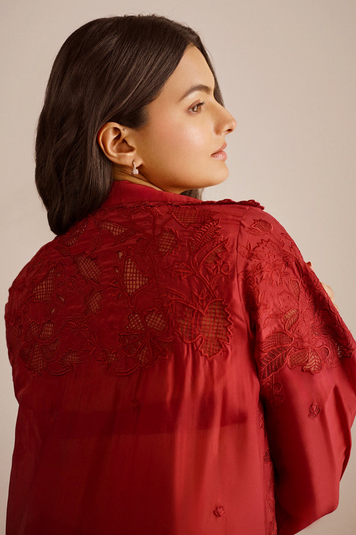 ANTOINETTE JACKET SET – CRIMSON
