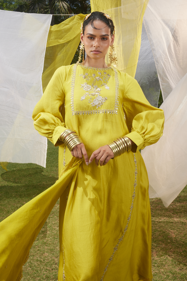 ZAYRA KURTA SET – YELLOW