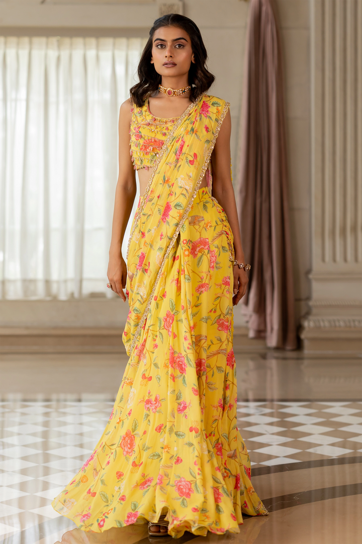 KIARA SAREE SET – YELLOW