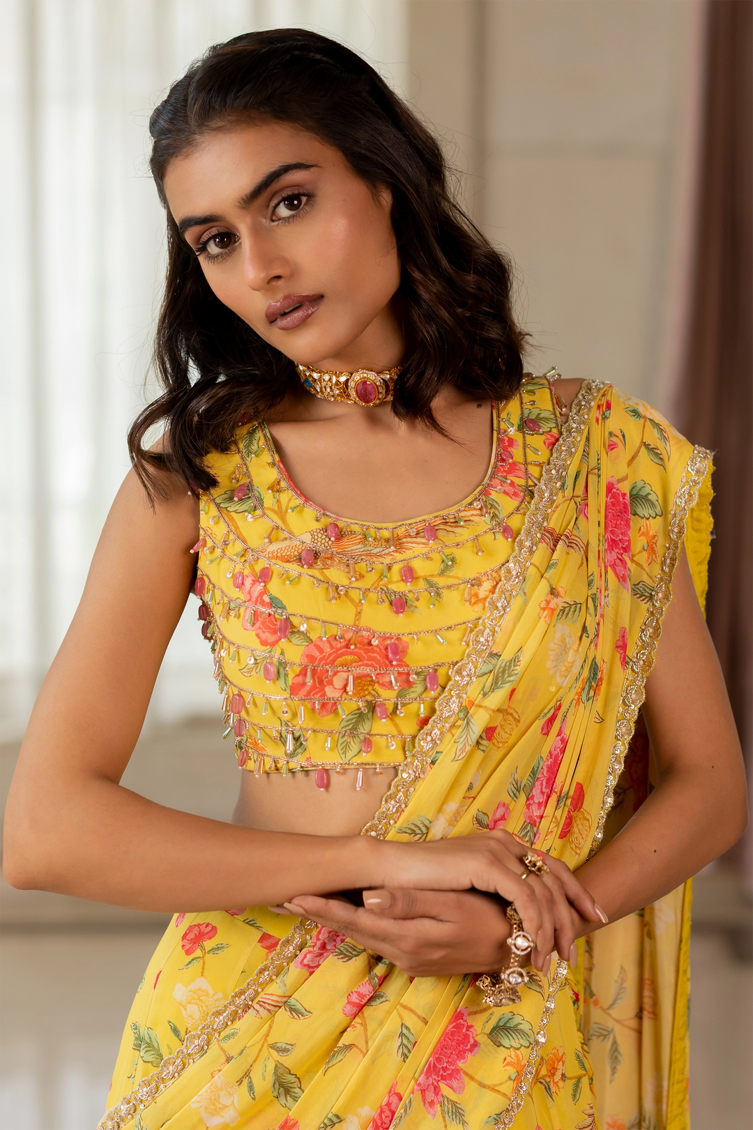 KIARA SAREE SET – YELLOW