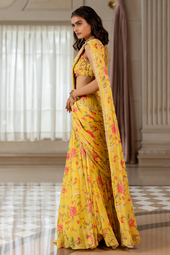 KIARA SAREE SET – YELLOW