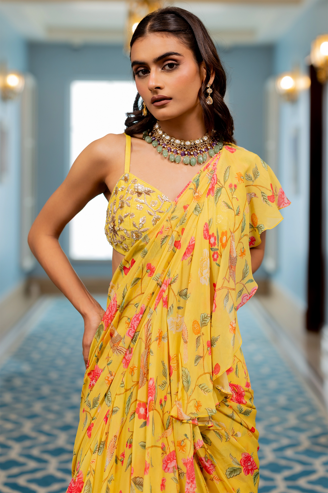 SAYURI SAREE SET – YELLOW
