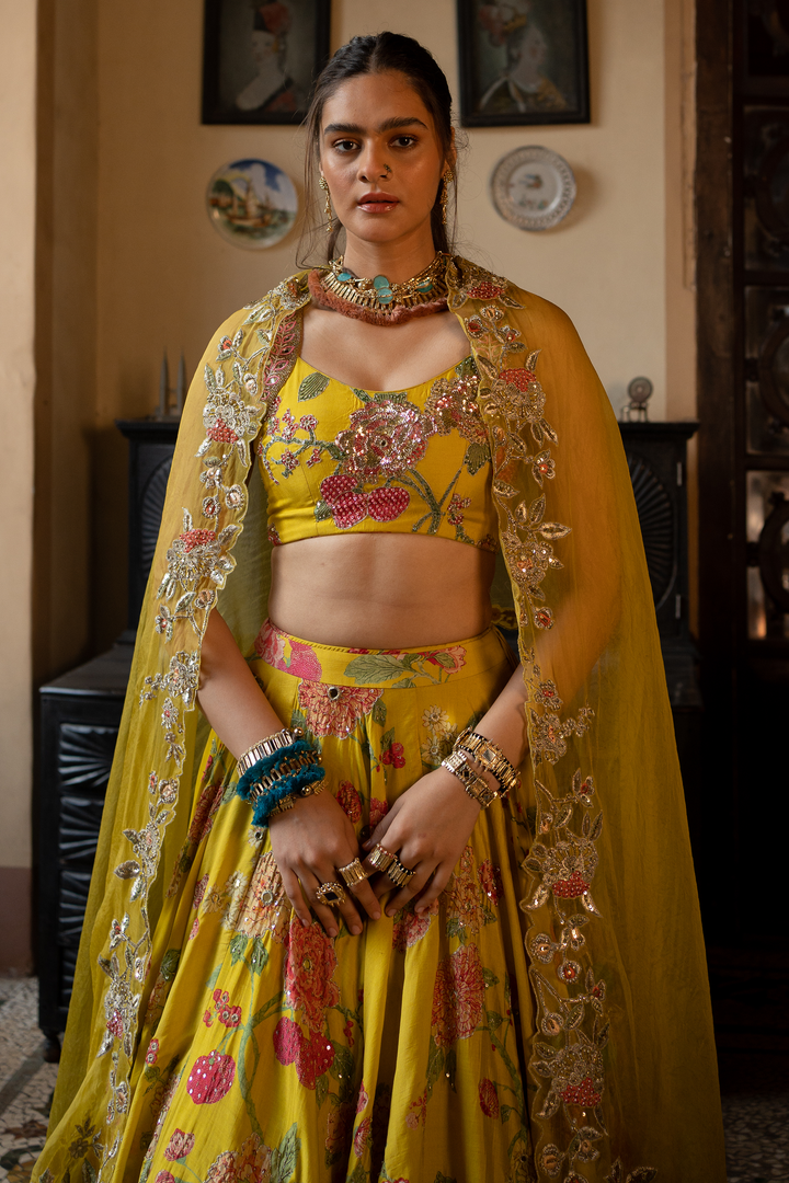 Sukhneett Wadhwa in the INAAYA LEHENGA SET