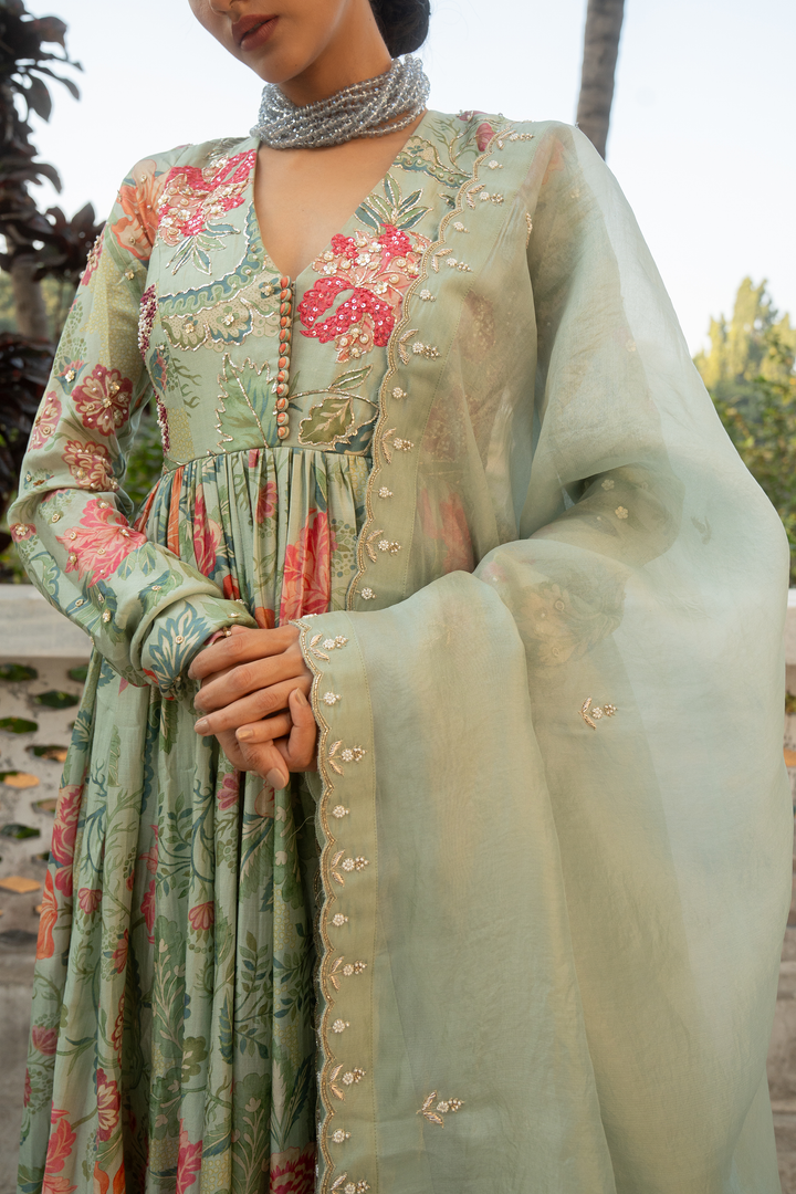 AUTUMN ANARKALI SET