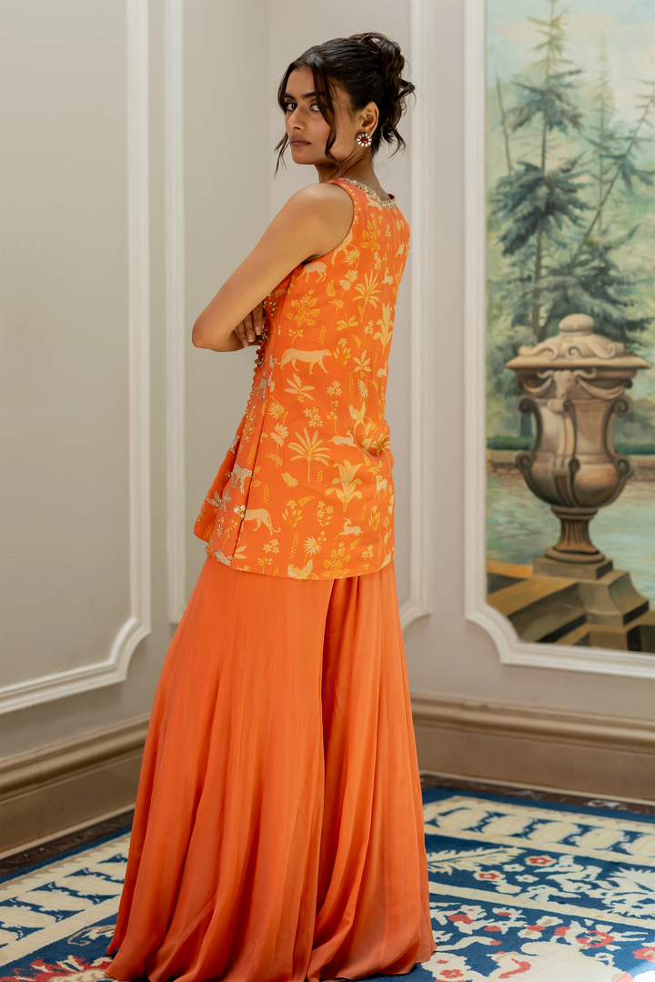 YANIKA KURTA SET – ORANGE