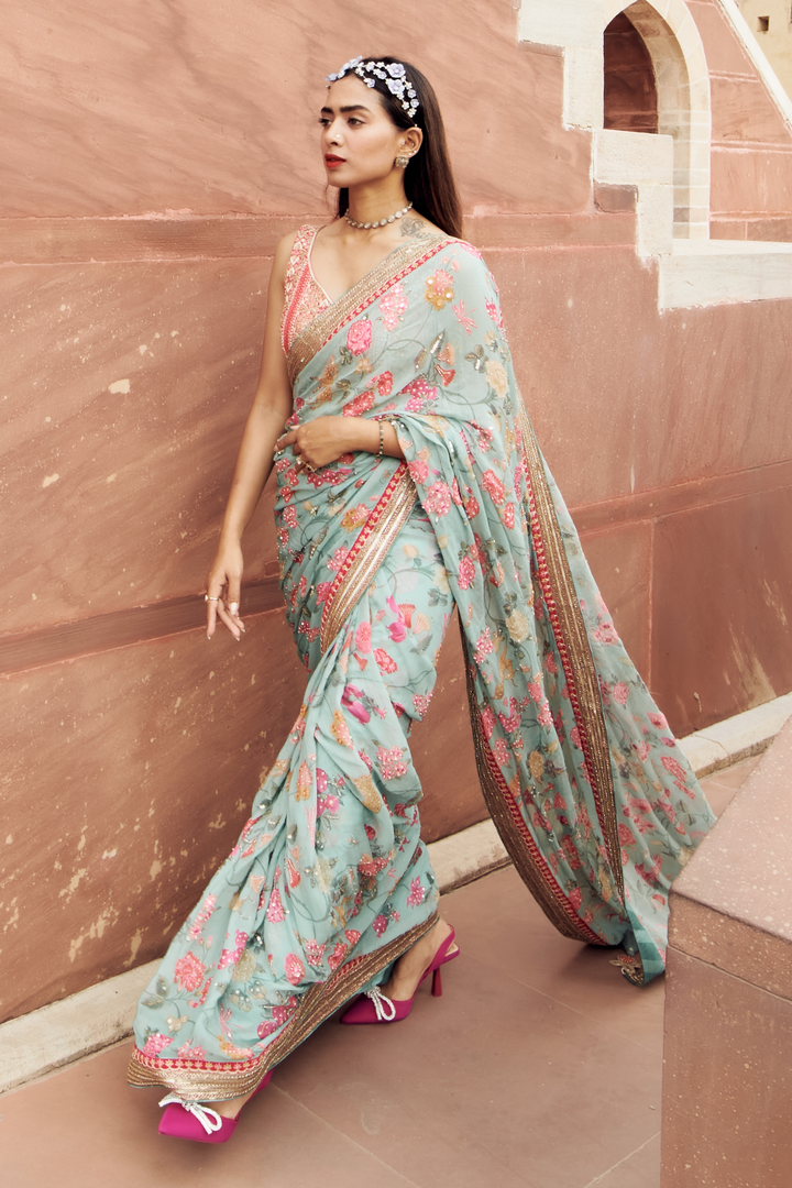 The Indie Electric in the MARIAM SAREE SET