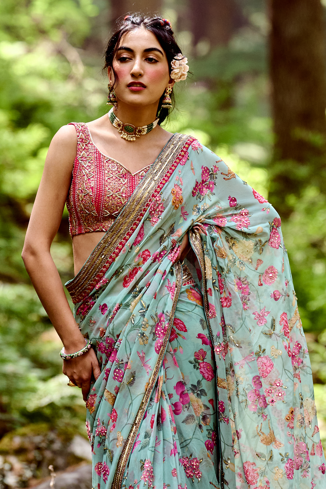 The Indie Electric in the MARIAM SAREE SET