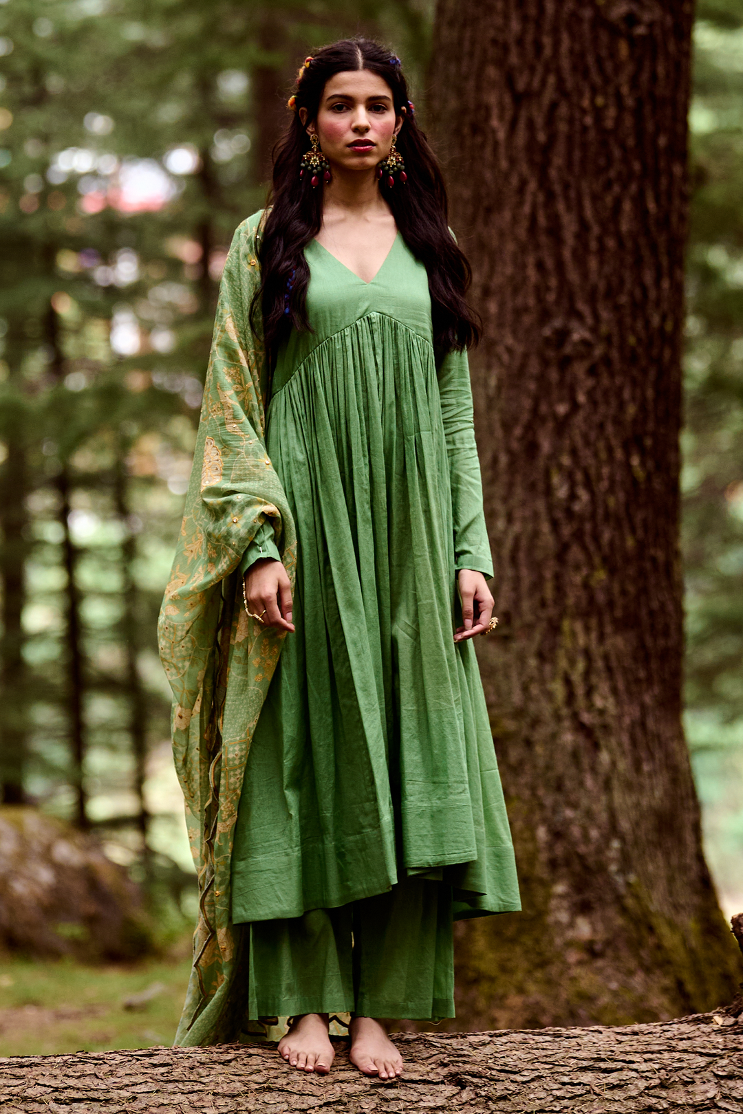 LOU ANARKALI SET – GREEN